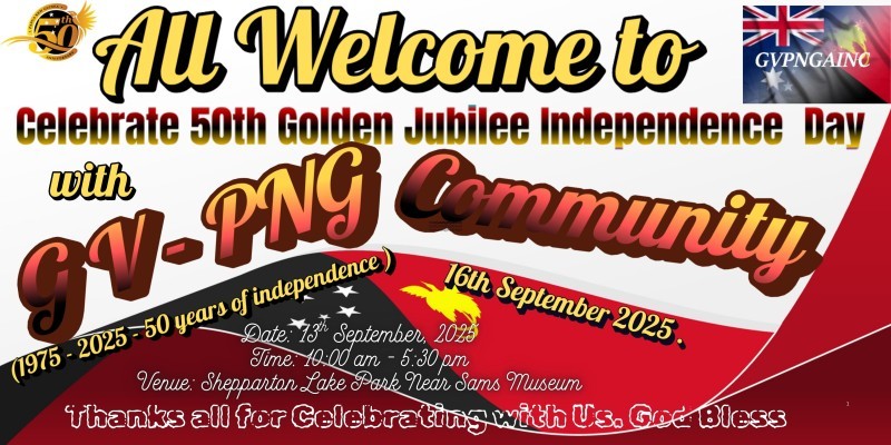 GV PNG Community Celebrate 50th Golden Jubliee Inndependence Day