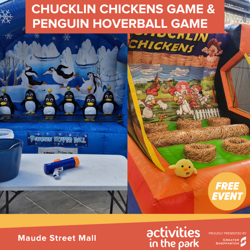 Chucklin Chicken Game & Penguin Hoverball Game 