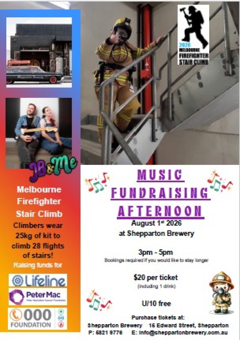 Melbourne Firefighter Stair Climb 2026 Music Afternoon Fundraiser