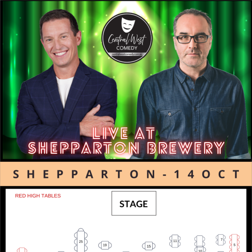 Central West Comedy present Justin Hamilton and Rove McManus at Shepparton Brewery